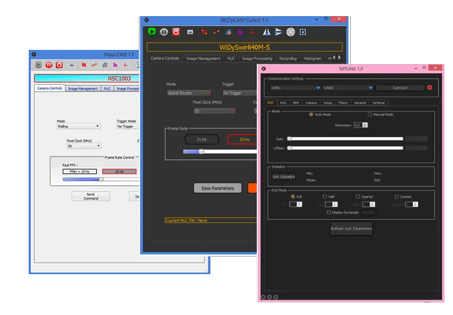 Cameralink--MagicCAM, WiDyCam and NITLink software interface-Analog-software MagicCAM, WiDyCam and NITLink software interface