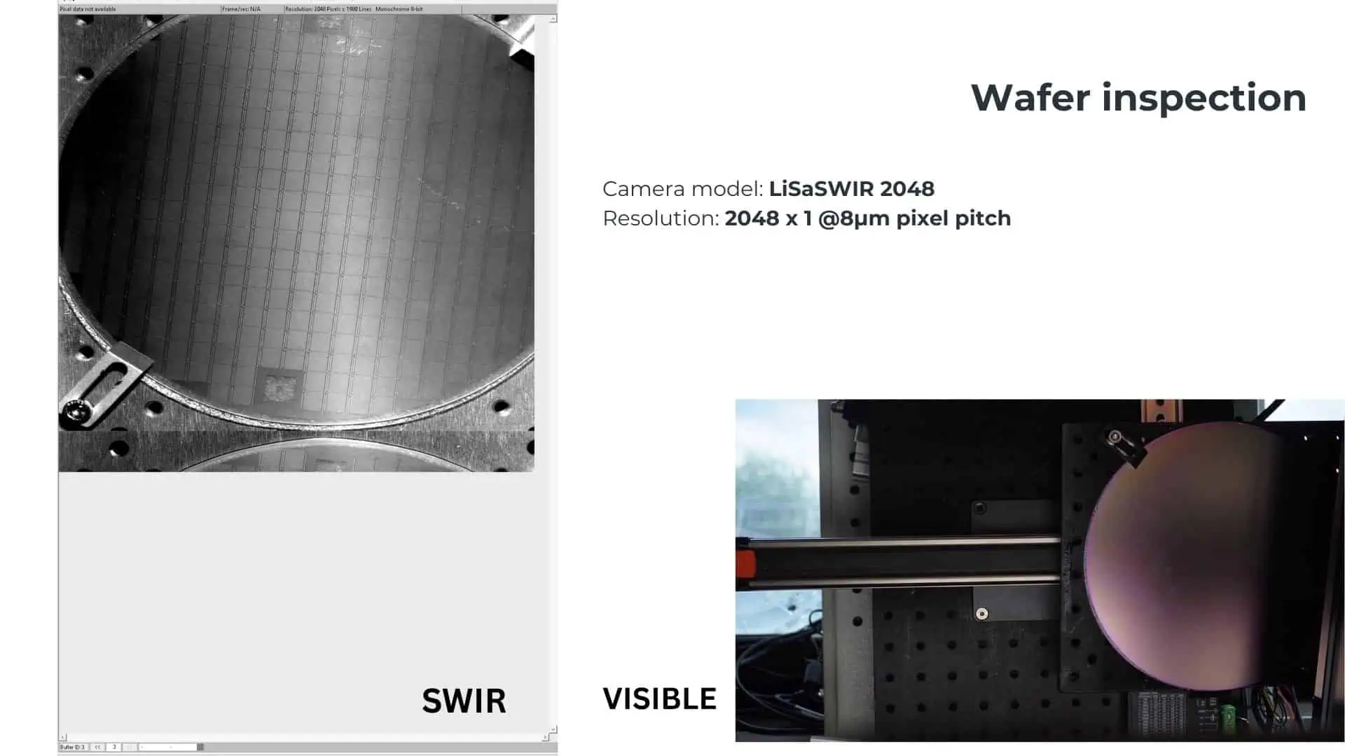 High speed SWIR camera, Line-scan SWIR camera LiSaSWIR 2048's image example