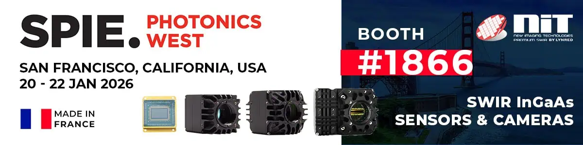 SWIR cameras will be presented at NIT's booth, SPIE Photonics West 2026