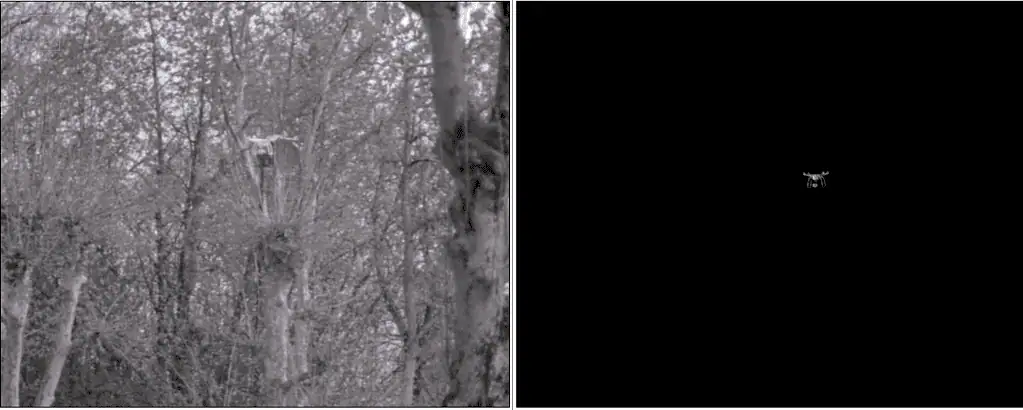 drone detection Visible vs. SWIR